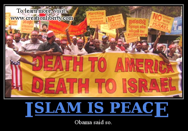 Demotivational Poster Islam Peace Obama