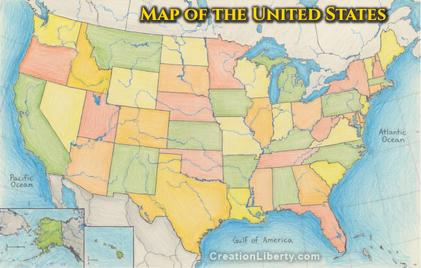 Map of the United States of America [creationliberty.com]