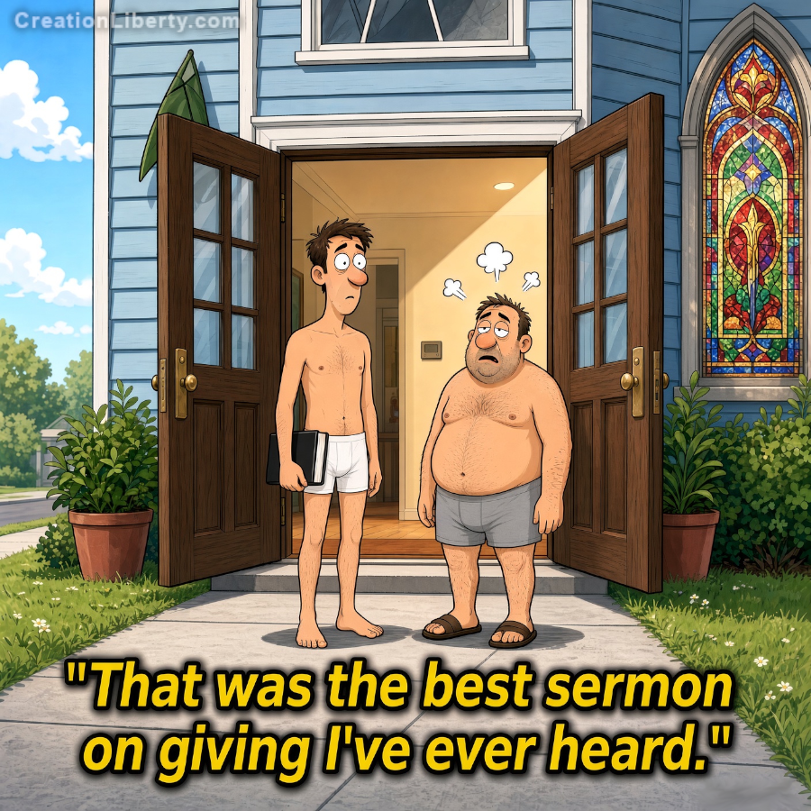 Comic Joke Tithe Sermon