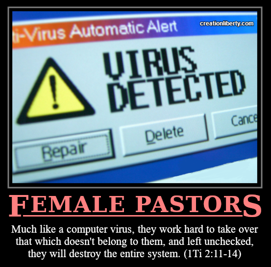 Demotivational Poster Meme Female Pastors Virus